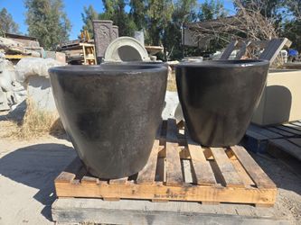 CONCRETE CEMENT PLANTERS $260 EACH (24"WIDE X23"TALL)