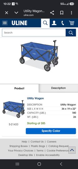 Uline big wheel portable wagon
