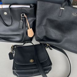 Coach tote and should bag plus kate spade tote