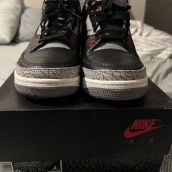Jordan 3 black cement size 9