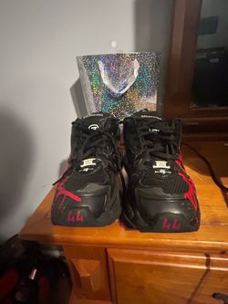 Balenciaga Runner Sneakers Black Red Size 44
