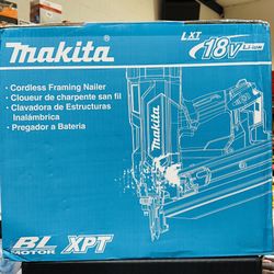 Makita 18V LXT 3-1/2 in. 21 degree Lithium-Ion Cordless Full Round Head Framing Nailer (Tool Only)
