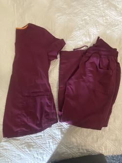 Maroon Scrubs Set Size S