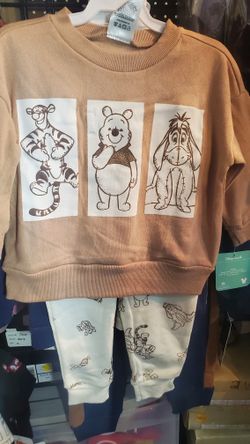 NEW 2pcs Winnie Pooh Baby Outfit Sizes 12m, 18m, 24m