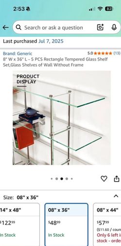 GLASS SHELVES 