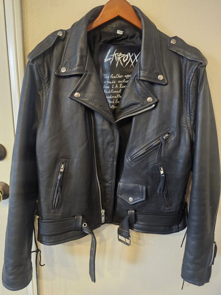 Laroxx Vintage Leather Jacket Size 46 L-xl