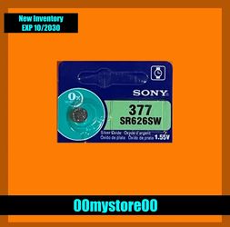 Brand New 1 Piece Sony 377 Watch Battery St626SW Expiration 10/2032