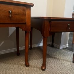 vintage Broyhill console and end table set