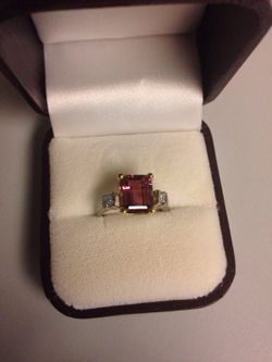 Beautiful amethyst and diamond ring