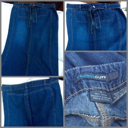 NWOT Women's French Connection Long Denim Skirt 16