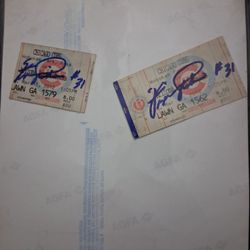 🔥 For Sale: Autographed Chicago Cubs Tickets – Signed by Ferguson Jenkins! 🔥