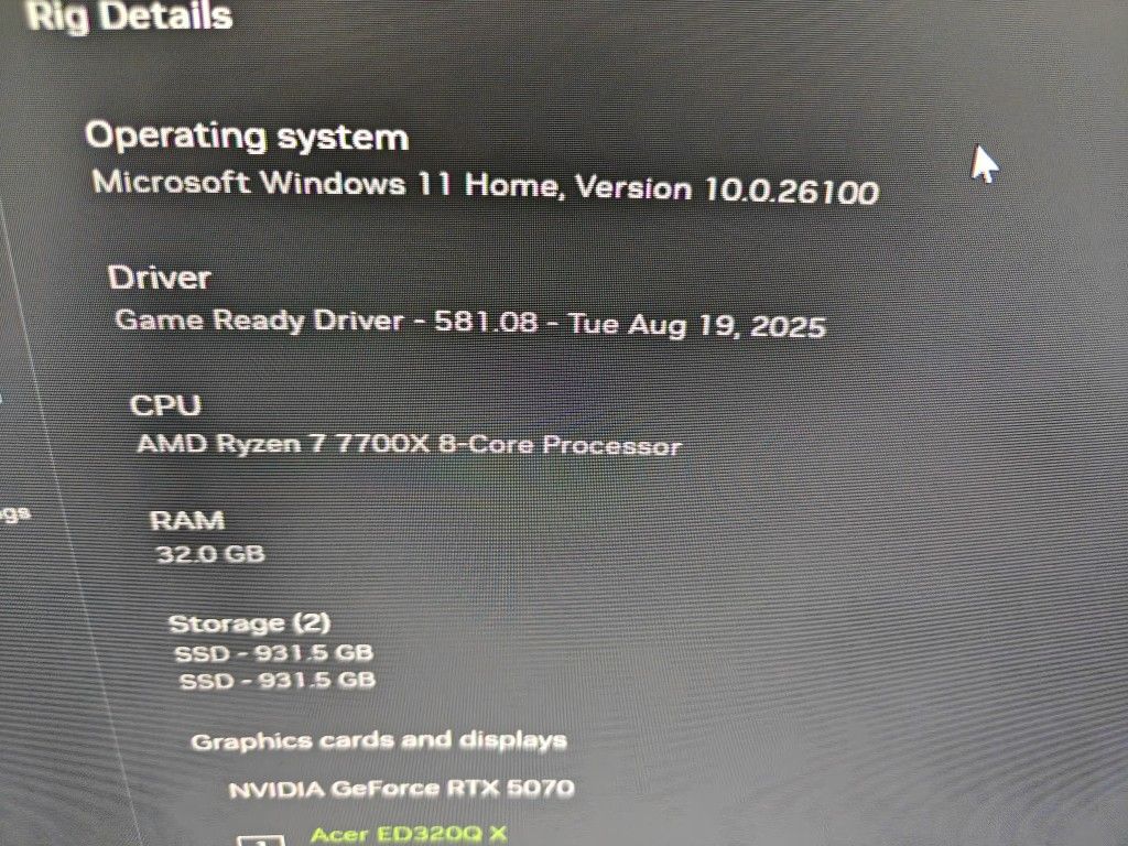7700x And 5070 Gaming PC With Free Monitor And Mic 