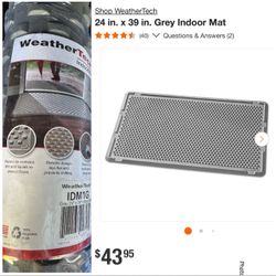 WeatherTech 24x39 Grey Indoor Mat