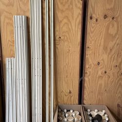 Over 250 Feet Of Vintage Track Lights And 57 Light Fixtures 