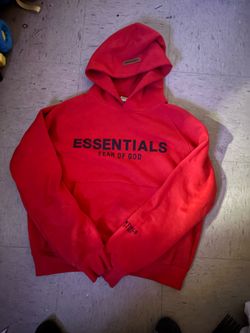 RED ESSENTIAL HOODIE