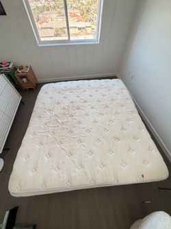 King mattress, bed frame, memory foam pad
