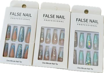 Blue Press On Nails  Luxury 