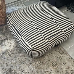 Magnolia Table Black & White Striped Floor Cushion
