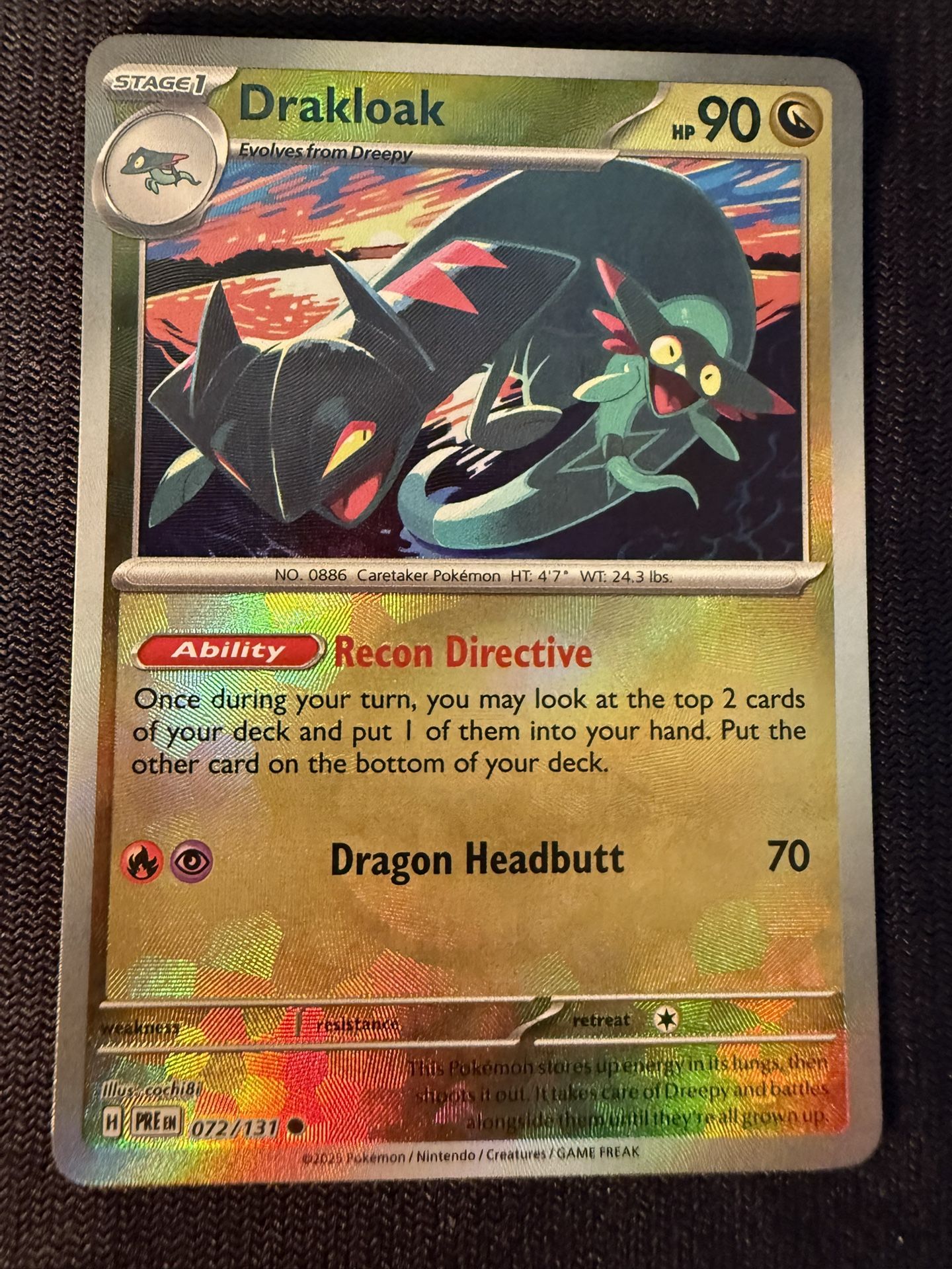 Drakloak Poke Ball #72 Pokemon Prismatic Evolutions