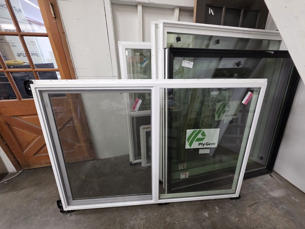 Vinyl White Sliding Window 71 1/2" Wide X 47 1/2" High