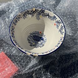 Anthropology Soup Bowl Chipped 