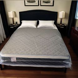 King Size Mattress Pillow Top 14” Inches  Excellent Comfort Also Available: Twin, Full, And Queen New From Factory With Its Plastic Same Day Delivery 