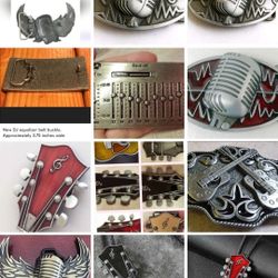 Various Musician Guitar Drums Equalizer Belt Buckles Sold Separately SHIPPING AVAILABLE