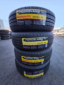 4 NEW TIRES FORCELAND 205/60/16