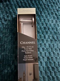 Channel 18-Inch Satin Nickel Towel Bar