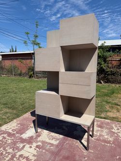 Modern Geometric Storage Cabinet / Display Shelf