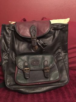 Aspen Woods leather bookbag/ backpack