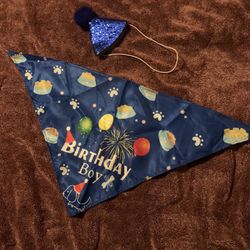Dog Birthday Hat & Bandanna