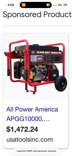 ALL POWER 10000 Watt generator