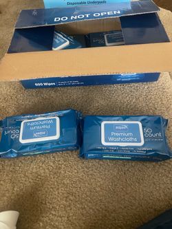 Premium washcloths and disposable underpads