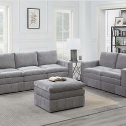 Sofa, Love Seat & Ottoman