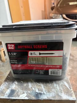 1-1/4” drywall screws