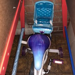 Frozen Princess Bike With Carriage And Training Wheels