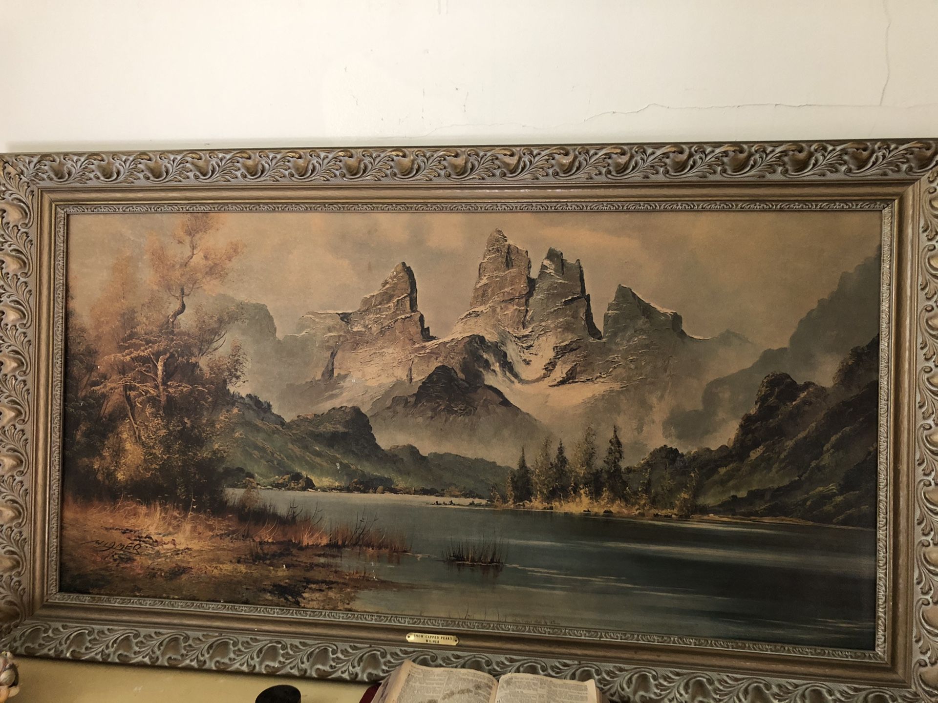 Snow capped peaks by Wilmer Vintage picture