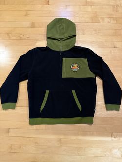 Vans black and green zip up hoodie