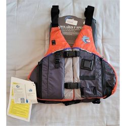 Kayak Fishing Boating PFD Adult Universal S/M 90+lbs Life Jacket Vest, New With Tags