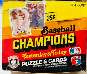 Donruss 1984 Vintage Baseball Champions Yesterday and Today. Complete Box of 36ct. Packs. SALE $55.00
