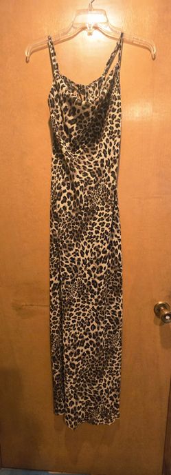 Princess Polly Leopard Cowl Neck Maxi Dress