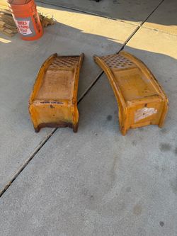 Pair of Vintage Heavy Duty Steel Car Ramps – Auto Service / Oil Change Ramps