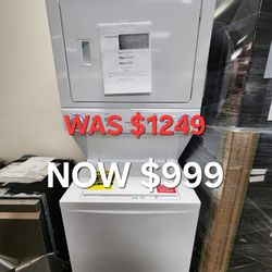 3.9 cu. ft. Washer and 5.5 cu. ft, Electric Dryer
Combo in White with Quick -Wash Dry Gycle
and MaxFill Wash Cycle