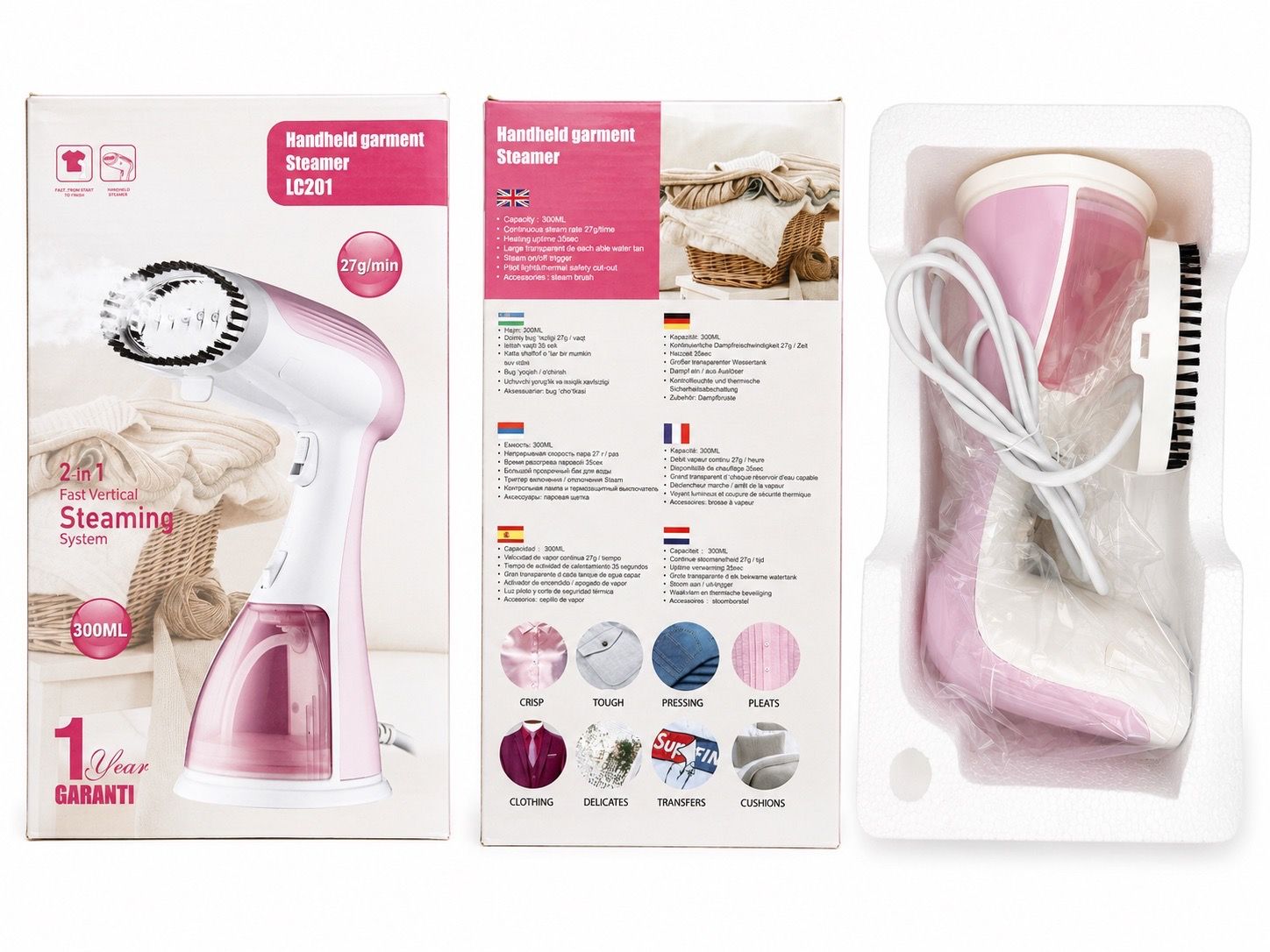 Handheld Garment Steamer – Portable Clothes Steamer 300ML