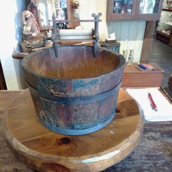 Antique Child's Wringer & Wood Tub