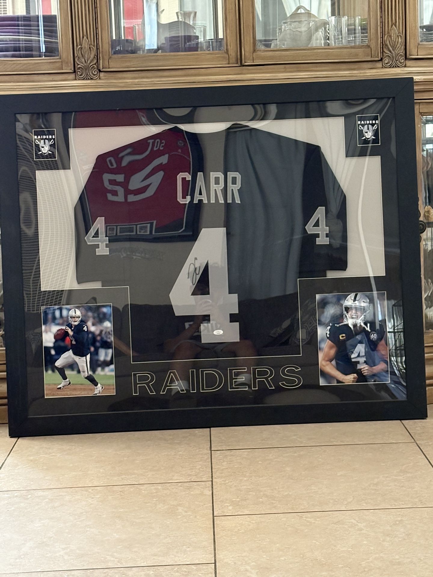 Dereck Carr signed jeresy