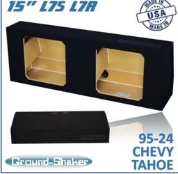 Black 15" Dual Sealed Solobaric Sub Box, Fits 95-24 Chevy Tahoe (W/3rd Row Seat)