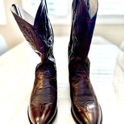 Mens Dan Post 9.5 Wide Boots, Burgendy and Black