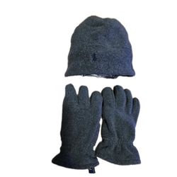 Polo Ralph Lauren hat & gloves set, made with Polartec fleece for added warmth.